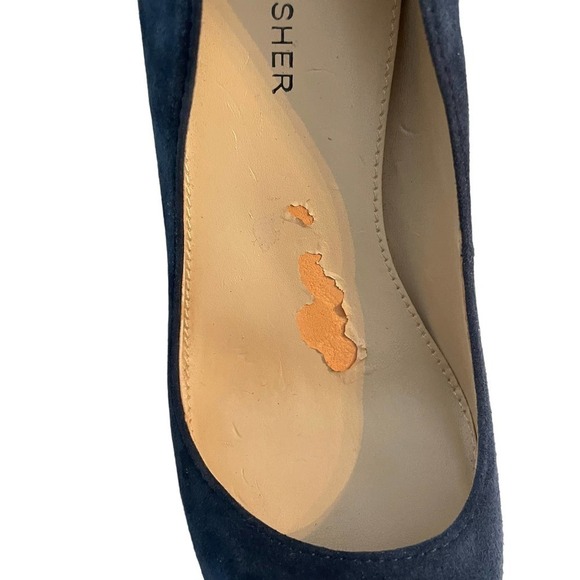 Marc Fisher Sydney Blue Suede Platform Heels - Size 7M - Picture 9 of 15